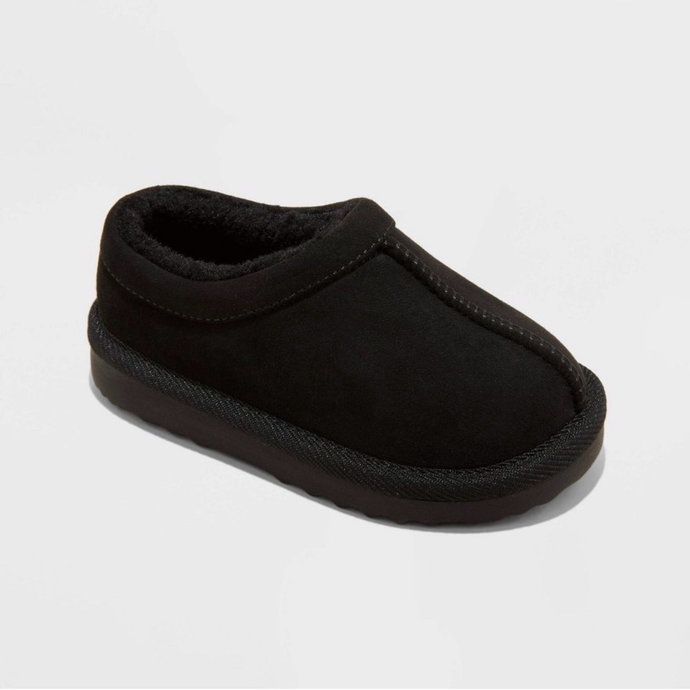 CAT & JACK - TODDLER JUDE CLOG SLIPPERS - BLACK - SIZE 7T